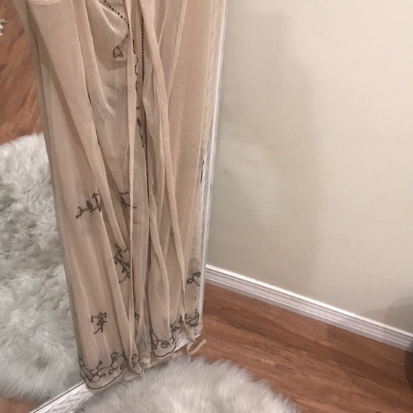 Zara Beaded Mesh Wrap Dress - Picture 3 of 4